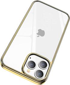 img 4 attached to 📱 Metal Gold JKZ Compatible for iPhone 13 Pro Max Case - Crystal Clear, Anti-Yellowing, Shockproof. Ultra Slim and Support Wireless Charging - 2021 6.7 iPhone 13 Pro Max Case