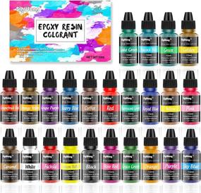 img 4 attached to Epoxy Resin Pigment - 24 Color Liquid Translucent Epoxy Resin Colorant, Highly Concentrated Epoxy Resin Dye for DIY Jewelry Making, AB Resin Coloring for Paint, Craft - 10ml Each - Enhance Your SEO!