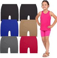 🩳 pack of 12 basico girls dance bike shorts for playgrounds, sports, or skirt layering - under dress dance shorts logo