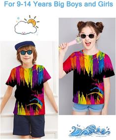 img 2 attached to 🌈 Vibrant Tie Dye T Shirt Graphic: Colorful Boys' Clothing that stands out