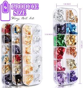 img 3 attached to 💅 Vibrant 48-Color Foil Nail Chip Glitter Set | FANDAMEI Mixed Nail Foil Paillette: Perfect for Nail Art Decoration, DIY Makeup, and Graft | Holographic Nail Foil Sequins Included
