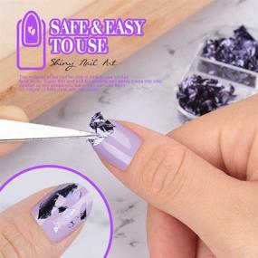 img 2 attached to 💅 Vibrant 48-Color Foil Nail Chip Glitter Set | FANDAMEI Mixed Nail Foil Paillette: Perfect for Nail Art Decoration, DIY Makeup, and Graft | Holographic Nail Foil Sequins Included