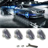 🚗 solar car tire wheel lights: motion sensor led cap lights for car, bicycle & motorcycles logo