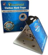 🦋 tamusyaka clothes moth traps (6 count) - pheromone lure moth repellent, powerful moth traps for house & carpet, wool clothes moth traps for closet, non-toxic moth killer - safe for kids and pets. logo