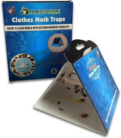 img 4 attached to 🦋 Tamusyaka Clothes Moth Traps (6 Count) - Pheromone Lure Moth Repellent, Powerful Moth Traps for House & Carpet, Wool Clothes Moth Traps for Closet, Non-Toxic Moth Killer - Safe for Kids and Pets.