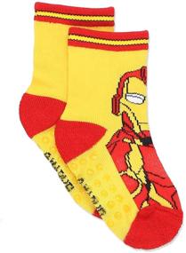 img 1 attached to 🕷️ Super Hero Adventures Spider-Man Boys 6 pack Socks with Grippers - Baby/Toddler Size