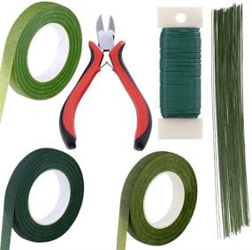 img 4 attached to 🌸 Supla Floral Arrangement Kit: Tools for Bouquet Stem Wrap, Floral Wire Cutters, 26 and 22 Gauge Green Floral Wires, and Floral Tapes for Florists