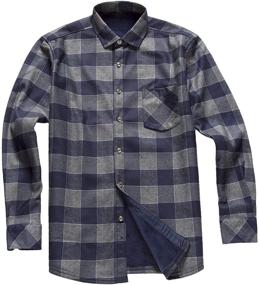 img 4 attached to 🧥 AOLIWEN Fleece Winter Warm Flannel Men's Apparel