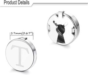 img 1 attached to Fiasaso Letter Initial Alphabet Cufflinks