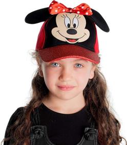 img 3 attached to 🎀 Disney Minnie Mouse Kids Baseball Cap with 3D Ears - Toddler Hat for Girls Ages 2-7