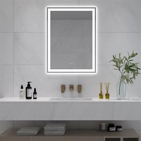 img 4 attached to Enhance Your Reflections with Mirrorons 24 x 32 Inch LED Lighted: A Complete Illuminated Mirror Experience