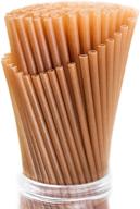 100pcs sugarcane straws: eco-friendly, biodegradable, and sturdy 8 inch drinking straws – ideal for home, restaurant, beach parties & smoothies – plastic-free and compostable, non-foggy logo