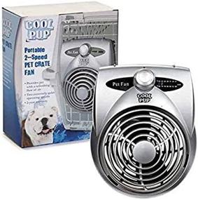 img 2 attached to 🐶 Cool Pup Dog Crate Cooling Fan: 2 Hours of Refreshing Cold Airflow for Pet Cages