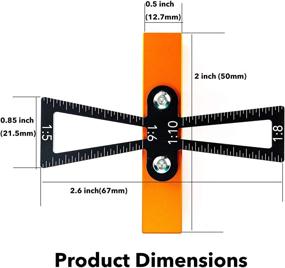 img 1 attached to 🔧 Premium 8-Inch Marking Gauge Woodworking Tool Set: Wheel Marking Gauge & Dovetail Marking Jig