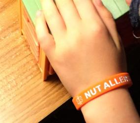 img 2 attached to 🌰 Max Petals NUT Allergy Silicone Wristbands - Assorted Colors for Kids - Pack of 4