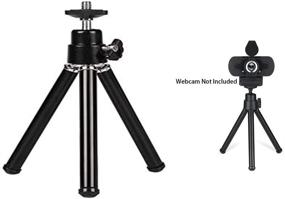 img 4 attached to 📷 Compact & Adjustable Webcam Tripod Stand for Conference Room Desktop - Sturdy & Lightweight