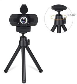 img 2 attached to 📷 Compact & Adjustable Webcam Tripod Stand for Conference Room Desktop - Sturdy & Lightweight