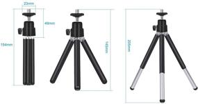 img 3 attached to 📷 Compact & Adjustable Webcam Tripod Stand for Conference Room Desktop - Sturdy & Lightweight