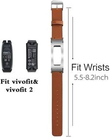 img 1 attached to C2D JOY Metal Case with Leather Band for Garmin vivofit (1st)/2, Silver
