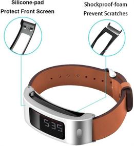 img 2 attached to C2D JOY Metal Case with Leather Band for Garmin vivofit (1st)/2, Silver