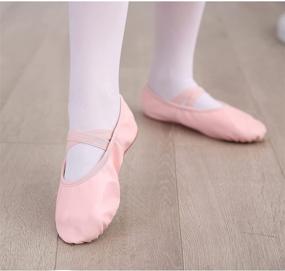 img 3 attached to Ballet Toddler Little Slippers Girls' Shoes Plus Athletic