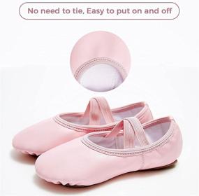 img 2 attached to Ballet Toddler Little Slippers Girls' Shoes Plus Athletic