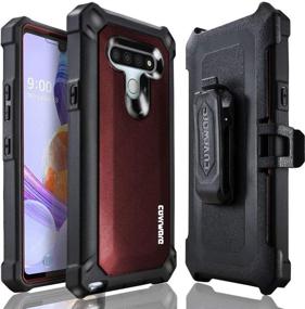 img 4 attached to 📱 COVRWARE Aegis Pro Series Case for LG Stylo 6 - Heavy Duty Full-Body Rugged Holster Armor Cover with Built-in Screen Protector, Belt Swivel Clip, Kickstand - Red