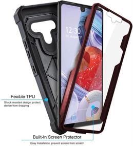 img 2 attached to 📱 COVRWARE Aegis Pro Series Case for LG Stylo 6 - Heavy Duty Full-Body Rugged Holster Armor Cover with Built-in Screen Protector, Belt Swivel Clip, Kickstand - Red