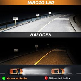 img 3 attached to 🔆 High Beam 9005/HB3 & Low Beam 9006/HB4 LED Headlight Bulbs Combo, Mirozo 12000 Lumens Super Bright Light Conversion Kit 6500K Cool White, IP68 Waterproof, Plug and Play, Pack of 4