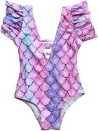 👙 macool girls swimwear one piece baby beach swimsuit for toddler kids logo