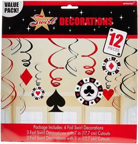 img 1 attached to 🎰 Casino Value Pack Party Swirl Decorating Kit: Multi-Colored & Multi-Size Decorations by Amscan