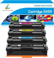 🖨️ high-quality toner cartridge replacement for canon 045 045h mf634cdw printer - compatible with canon color imageclass mf634cdw mf632cdw lbp612cdw mf632 lbp612 ink printer - black cyan yellow magenta, 4-pack logo