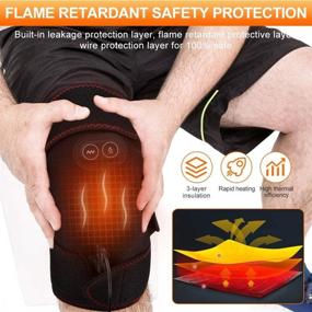 img 2 attached to 🔥 Heat Knee Massager: A Therapeutic Solution for Arthritis, Pain Relief, and Hot/Cold Therapy - Electric Heated Knee Brace Wrap with 3 Temperature Control Levels - Ideal for Men and Women