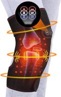 🔥 heat knee massager: a therapeutic solution for arthritis, pain relief, and hot/cold therapy - electric heated knee brace wrap with 3 temperature control levels - ideal for men and women логотип