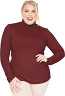 👚 ultra soft women's plus size warm long sleeve turtleneck top, sizes xl to 5x logo