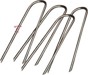 img 4 attached to 🌪️ Trampoline Stakes - Heavy Duty U Anchors for Secure Ground Anchoring, Trampoline Accessories - 14 Inch, 0.354 Inch Steel Steaks, Wind Stakes, Tent Stakes, Trampoline Anchors and More