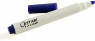 🖌️ blue liquid chalk paint pen with 2mm fine tip for glass, ceramic, metal, and more - erasable chalkboard label marker logo