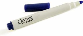 img 4 attached to 🖌️ Blue Liquid Chalk Paint Pen with 2mm Fine Tip for Glass, Ceramic, Metal, and More - Erasable Chalkboard Label Marker