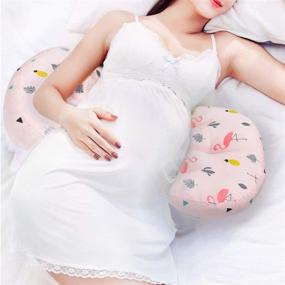 img 4 attached to Double Wedge Pregnancy Pillow: Ultimate Belly and Back Support for Side Sleepers - Perfect Maternity Gift for Expecting Moms
