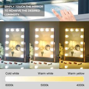 img 3 attached to 💄 Hansong Hollywood Makeup Vanity Mirror: Stunning Lights, 10x Magnification, 3 Lighting Modes