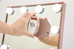 img 2 attached to 💄 Hansong Hollywood Makeup Vanity Mirror: Stunning Lights, 10x Magnification, 3 Lighting Modes