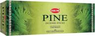 🌲 hem pine incense sticks - 6 packs, 20 sticks per pack: natural aroma for tranquility logo