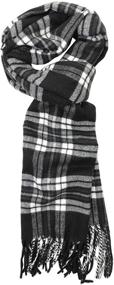 img 1 attached to Achillea Plaid Cashmere Feel Winter Scarf - Soft, Warm, Unisex