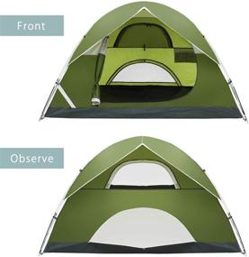 img 3 attached to 🏕️ Waterproof Double Layer Camping Tent for 2/4/6 Person Family, Outdoor Tent with Windproof & Anti-UV Features - MOON LENCE