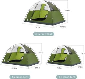 img 2 attached to 🏕️ Waterproof Double Layer Camping Tent for 2/4/6 Person Family, Outdoor Tent with Windproof & Anti-UV Features - MOON LENCE