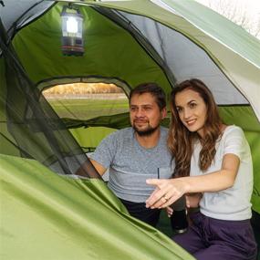 img 1 attached to 🏕️ Waterproof Double Layer Camping Tent for 2/4/6 Person Family, Outdoor Tent with Windproof & Anti-UV Features - MOON LENCE