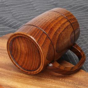 img 3 attached to 🪑 Barrel Coffee Large Wooden Tankard