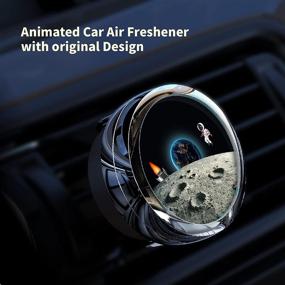 img 1 attached to 🚗 Dynamic Animation Car Air Freshener Vent Clips – 3-in-1 Cute Car Diffuser, Cool Gadgets for Car Office Desk Décor and Fidget Spinner Toy – Premium Design with 6 Blank Scents – DIY Customizable