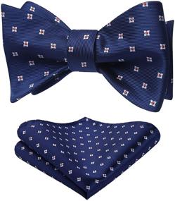 img 4 attached to 🎩 HISDERN Self-Tie Bowtie for Men | Formal Tuxedo Accessories - Ties, Cummerbunds & Pocket Squares