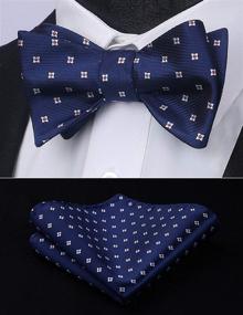 img 3 attached to 🎩 HISDERN Self-Tie Bowtie for Men | Formal Tuxedo Accessories - Ties, Cummerbunds & Pocket Squares